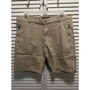 Mossimo Supply Co. Chino Shorts Stretch‎ Tan Khaki Size 32 Zip Pockets